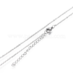 Non-Tarnish 304 Stainless Steel Rectangle Pendant Necklaces&nbsp;STAS-I166-35P