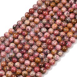 Natural Rhodonite Beads Strands&nbsp;G-G206-A02-8mm