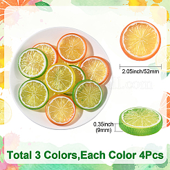 12Pcs 3 Colors PVC Plastic Cabochons&nbsp;KY-SP0001-70