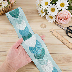 5M Leaf Jacquard Polyester Ribbon&nbsp;OCOR-WR0002-20B