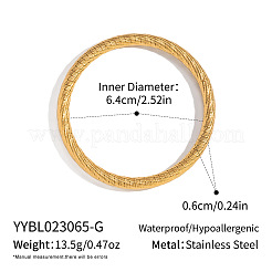 Vintage 304 Stainless Steel Plain Bangles for Women&nbsp;DV1538-1