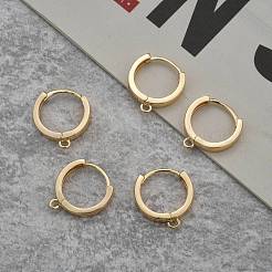Brass Huggie Hoop Earring Findings&nbsp;KK-S350-069G