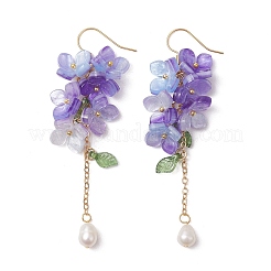 Shell Pearl Dangle Earrings&nbsp;EJEW-TA00617-01