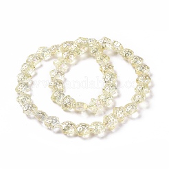 Transparent Electroplate Glass Beads Strands&nbsp;GLAA-C025-01H