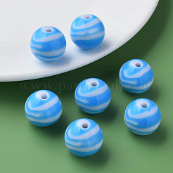 Opaque Striped Acrylic Beads&nbsp;MACR-S373-27B-09