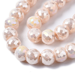 Electroplate Glass Beads Strands&nbsp;EGLA-Q125-003-A01