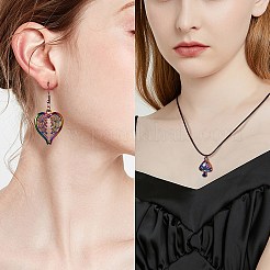 DIY Rainbow Color Pendant Necklace Making Kit&nbsp;DIY-SZ0007-57