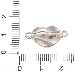 304 Stainless Steel Textured Links Connector Charms&nbsp;STAS-K302-02E-P