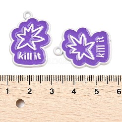 Spray Paint Alloy Pendants&nbsp;PALLOY-R451-02