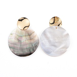 Black Lip Shell Dangle Earrings&nbsp;EJEW-JE03450