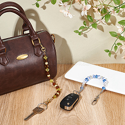 2Pcs Glass & Acrylic & Alloy Keychain&nbsp;KEYC-NB00028