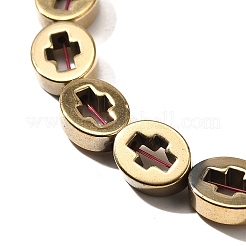 Electroplated Synthetic Non-magnetic Hematite Beads Strands&nbsp;G-L613-Z01-02F