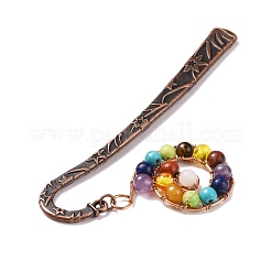 Chakra Theme Gemstone Beaded Bookmarks&nbsp;AJEW-JK00178