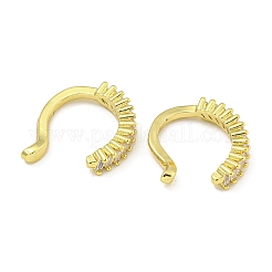 Brass Micro Pave Cubic Zirconia Cuff Earrings&nbsp;EJEW-C104-043G