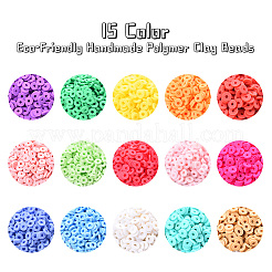 2250Pcs 15 Colors Handmade Polymer Clay Beads&nbsp;CLAY-YW0001-26A