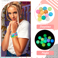 72Pcs 12 Colors Luminous Round Food Grade Silicone Beads&nbsp;SIL-TA0001-38