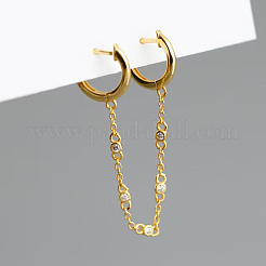 S925 Silver Chain Ear Hoop Unisex Creative Trendy Earrings&nbsp;MC5982-1