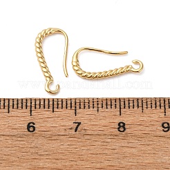 Brass Clear Cubic Zirconia Earring Hooks&nbsp;KK-L242-26G