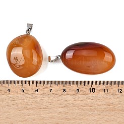 Natural Red Agate Tumbled Stone Pendants&nbsp;GG-K002-06I