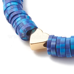 Handmade Polymer Clay Heishi Beads Stretch Bracelet&nbsp;BJEW-JB07392