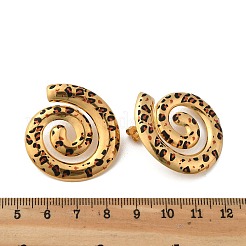 304 Stainless Steel Enamel Stud Earrings&nbsp;EJEW-Z084-15G-03