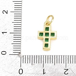 Brass Micro Pave Cubic Zirconia Pendants&nbsp;KK-F938-24A-G