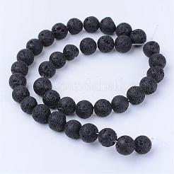 Natural Lava Rock Beads Strands&nbsp;G-Q462-10mm-24