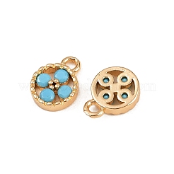 Brass Micro Pave Cubic Zirconia Charms&nbsp;KK-C115-06G