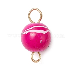 Spray Painted Drawbench Acrylic Round Connector Charms&nbsp;PALLOY-JF03327
