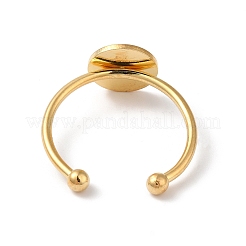 Adjustable 304 Stainless Steel Finger Rings Components&nbsp;STAS-K278-04C-G