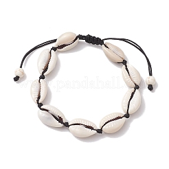 3Pcs 3 Colors Natural Shell Braided Bead Bracelets Set&nbsp;BJEW-JB10111