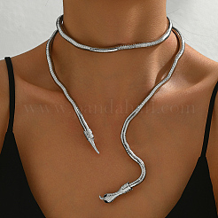 Iron Snake-Shaped Coil Choker Necklaces&nbsp;LS-NJ6393-2