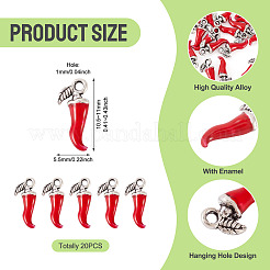 20Pcs Alloy Enamel Charms&nbsp;FIND-TA0009-85B