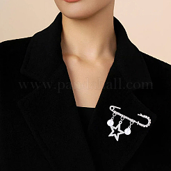 16Pcs 2 Colors Iron Rhinestone Safety Pins&nbsp;FIND-SC0022-23B