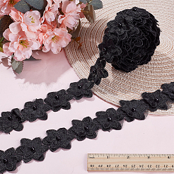 4 Yards Organza Flower Lace Trim&nbsp;OCOR-WH0070-165A