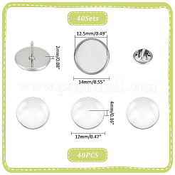 DIY Blank Dome Brooch Making Kit&nbsp;STAS-UN0052-95B