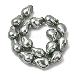 Electroplate Opaque Glass Imitation Pearl Beads Strands&nbsp;EGLA-K063-01D