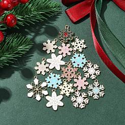 20Pcs 10 Colors Christmas Style Alloy Enamel Pendants&nbsp;ENAM-YW0004-39