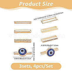 12Pcs 3 Colors Alloy Watch Band Charms for Watch Loops Accesssories&nbsp;FIND-FH0017-64
