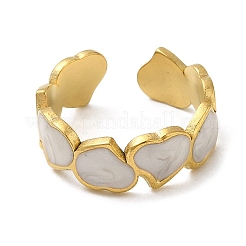 304 Stainless Steel Enamel Open Cuff Rings&nbsp;RJEW-Q780-08G