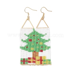 Handmade Glass Seed Beads Dangle Earrings&nbsp;EJEW-MZ00547