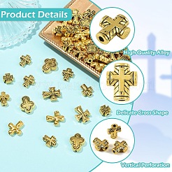 60Pcs 6 Styles Tibetan Style Zinc Alloy Beads&nbsp;FIND-YW0012-02