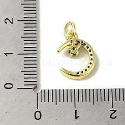 Real 18K Gold Plated Brass Pave Cubic Zirconia Pendants&nbsp;KK-M283-01B-02