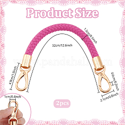Imitation Leather Braided Bag Straps&nbsp;FIND-WH0126-682B