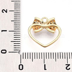 Brass Micro Pave Cubic Zirconia Charms&nbsp;KK-N261-01G