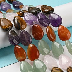 Natural Amethyst & Rose Quartz & Red Agate & Green Aventurine & Tiger Eye Beads Strands&nbsp;G-L242-14