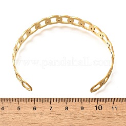 304 Stainless Steel Open Cuff Bangles for Women&nbsp;LS-BJEW-Z083-02G-06