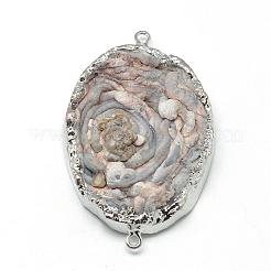 Natural Druzy Agate Links connectors&nbsp;G-Q494-13