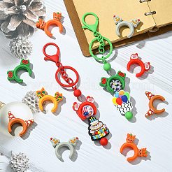 12Pcs 6 Styles Silicone Focal Beads&nbsp;SIL-CJ0002-44