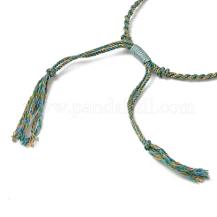 Braided Cotton Cord Bracelet Making&nbsp;MAK-L043-02G-11